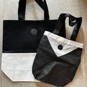 LULULEMON ECO FRIENDLY TOTE BAGS SET OF TWO